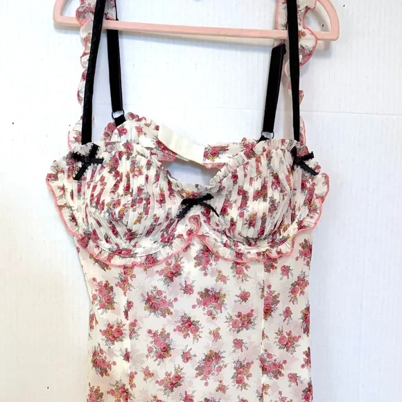 NEW! NWT! For Love & Lemons Edith Floral Rose Dress - Picture 7 of 8